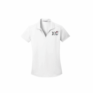 Take Flight Butterfly Ladies Polo White