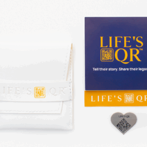 Life's QR Memorial Heart Website and QR Sign