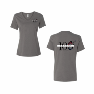 Take Flight 108 Butterfly V-Neck Asphalt