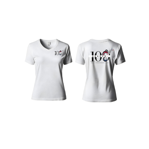 Women's V-Neck TF Tee - White
