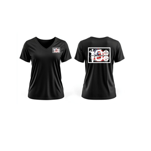 Women's Vneck 108 GearCo Tee - Black