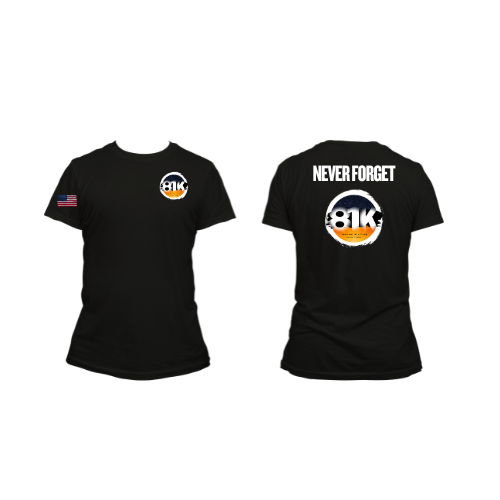 Women's 81K Tee w_Flag BLK